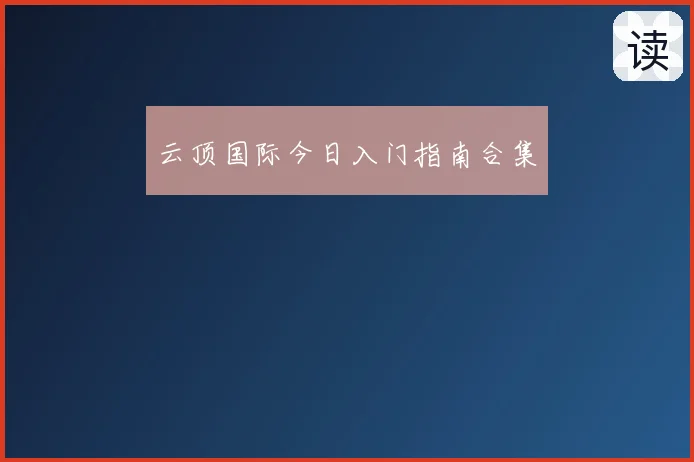 云顶国际今日入门指南合集